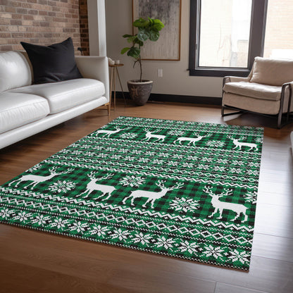 Dalyn Rugs Wonderland  Green  Holiday