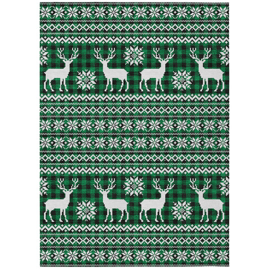 Dalyn Rugs Wonderland  Green  Holiday
