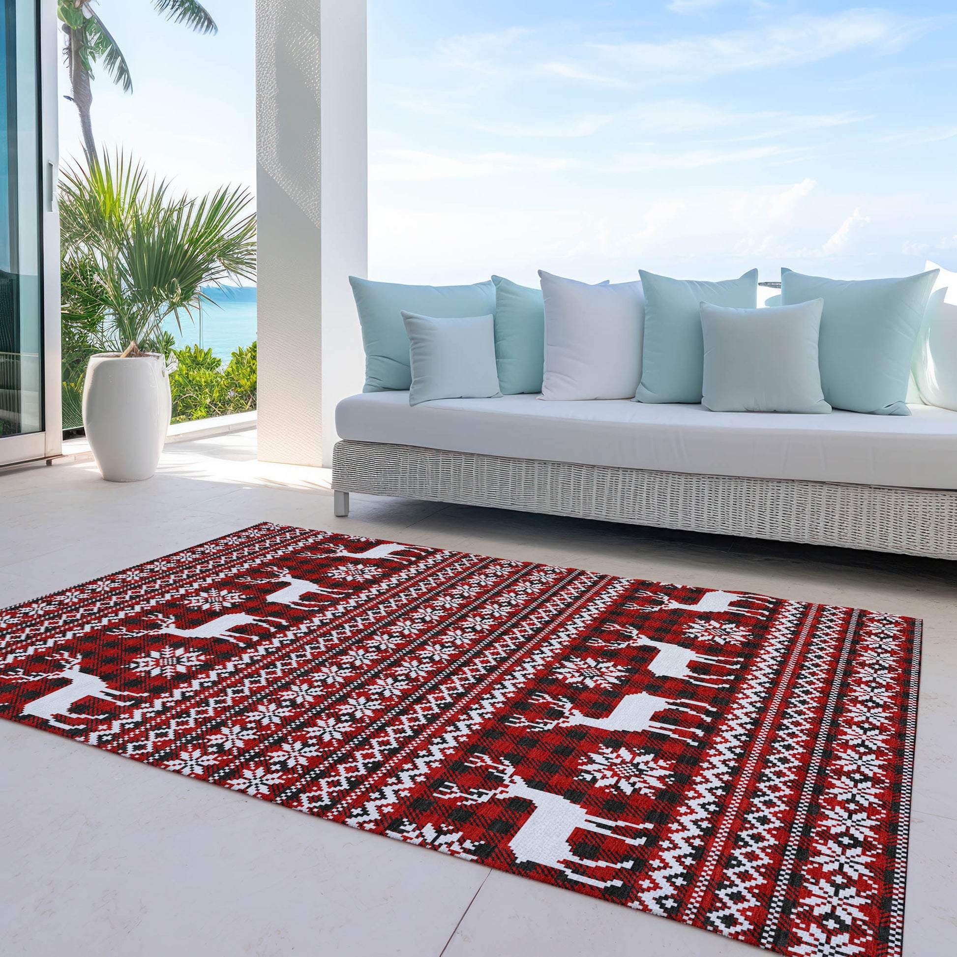 Dalyn Rugs Wonderland  Red  Holiday