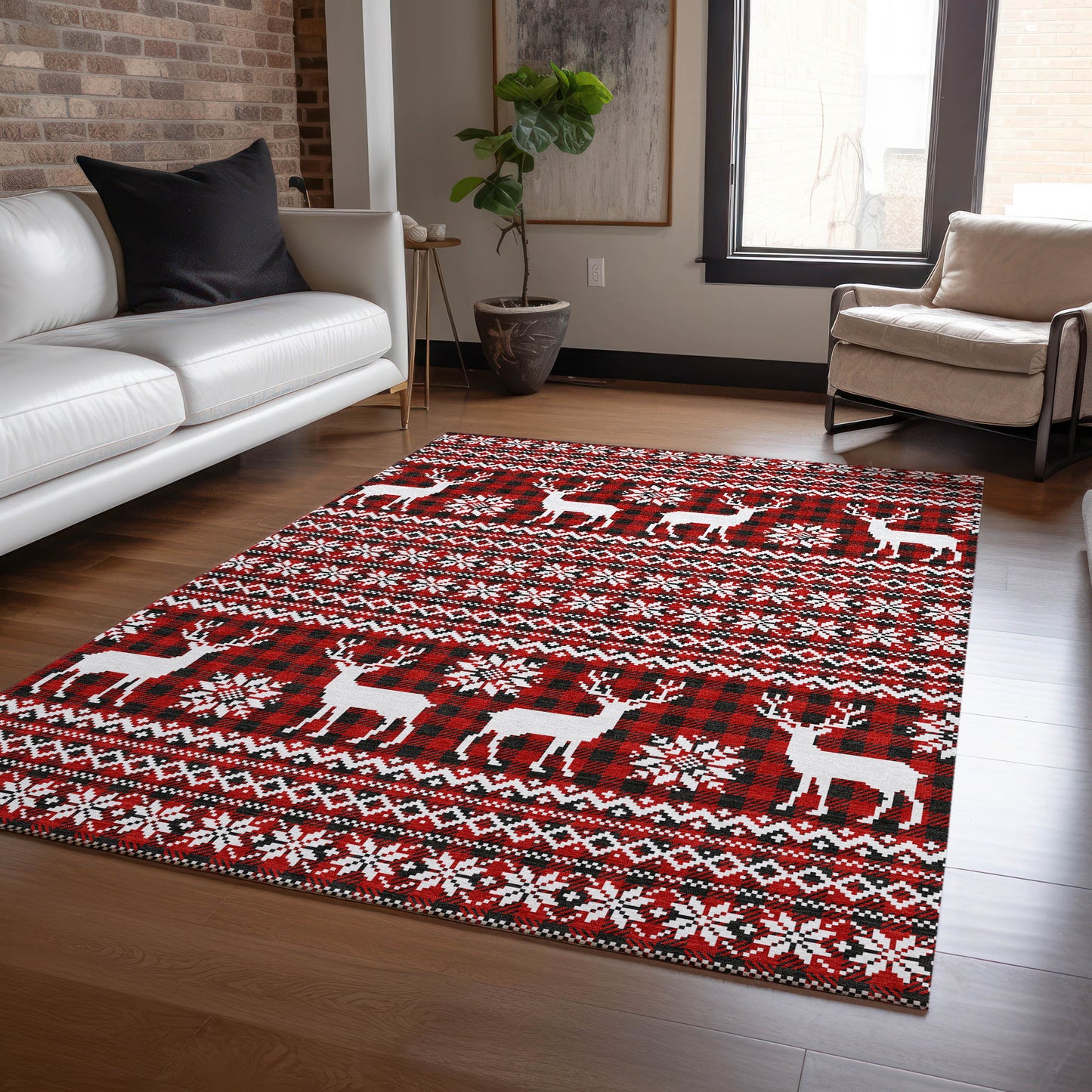 Dalyn Rugs Wonderland  Red  Holiday