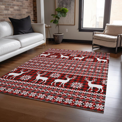 Dalyn Rugs Wonderland  Red  Holiday
