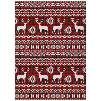 Dalyn Rugs Wonderland  Red  Holiday