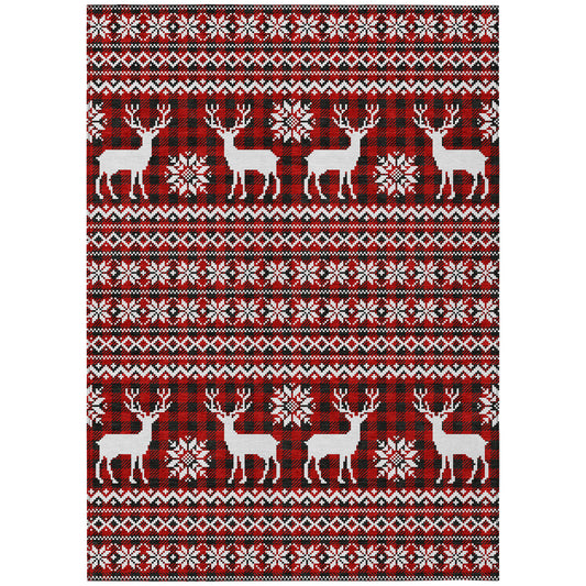 Dalyn Rugs Wonderland  Red  Holiday