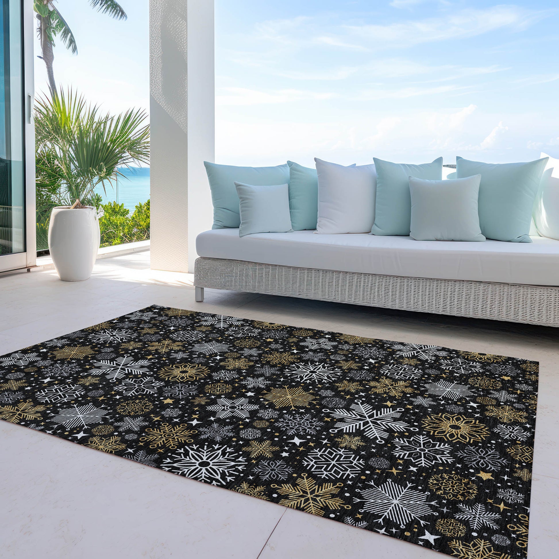 Dalyn Rugs Wonderland  Black  Holiday