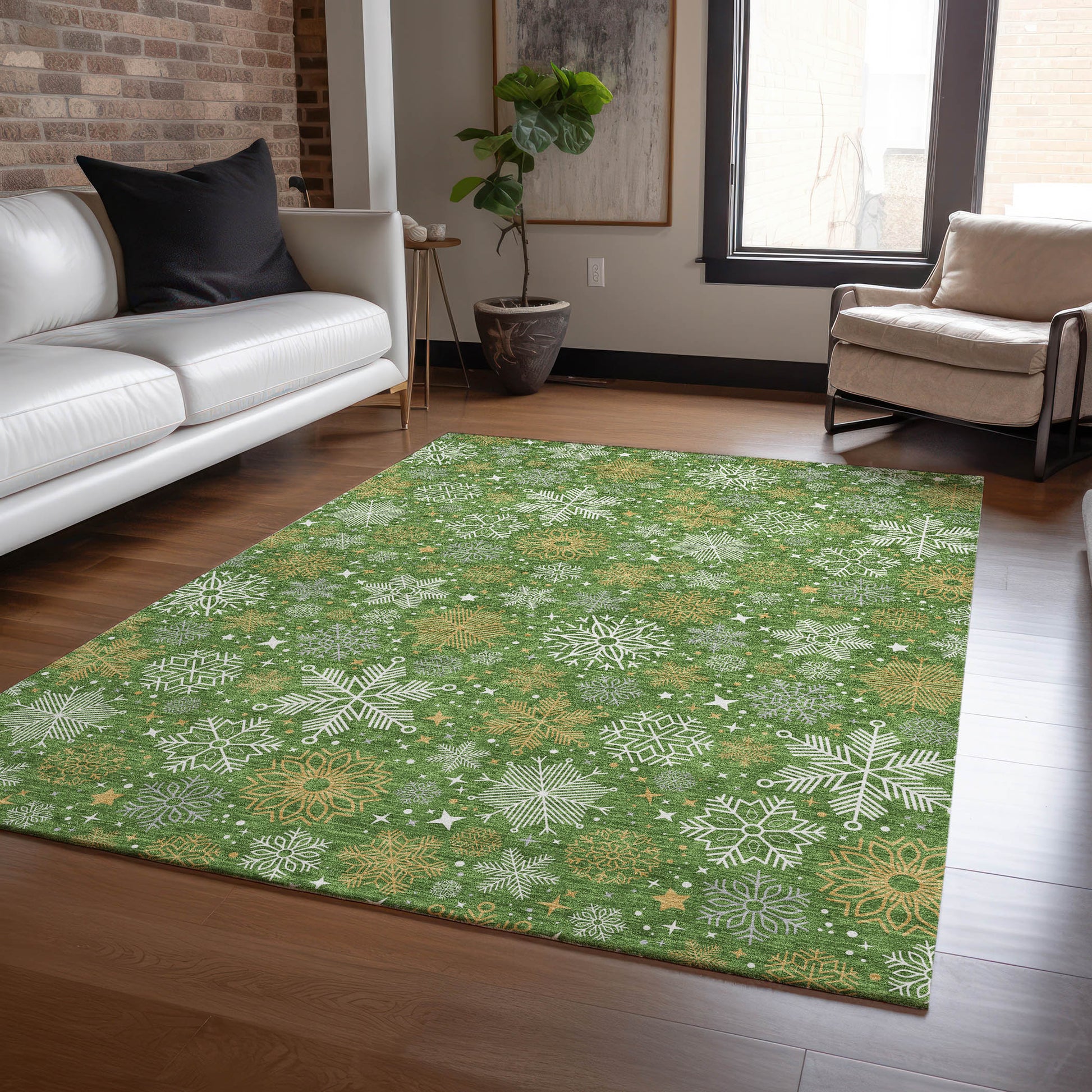 Dalyn Rugs Wonderland  Green  Holiday