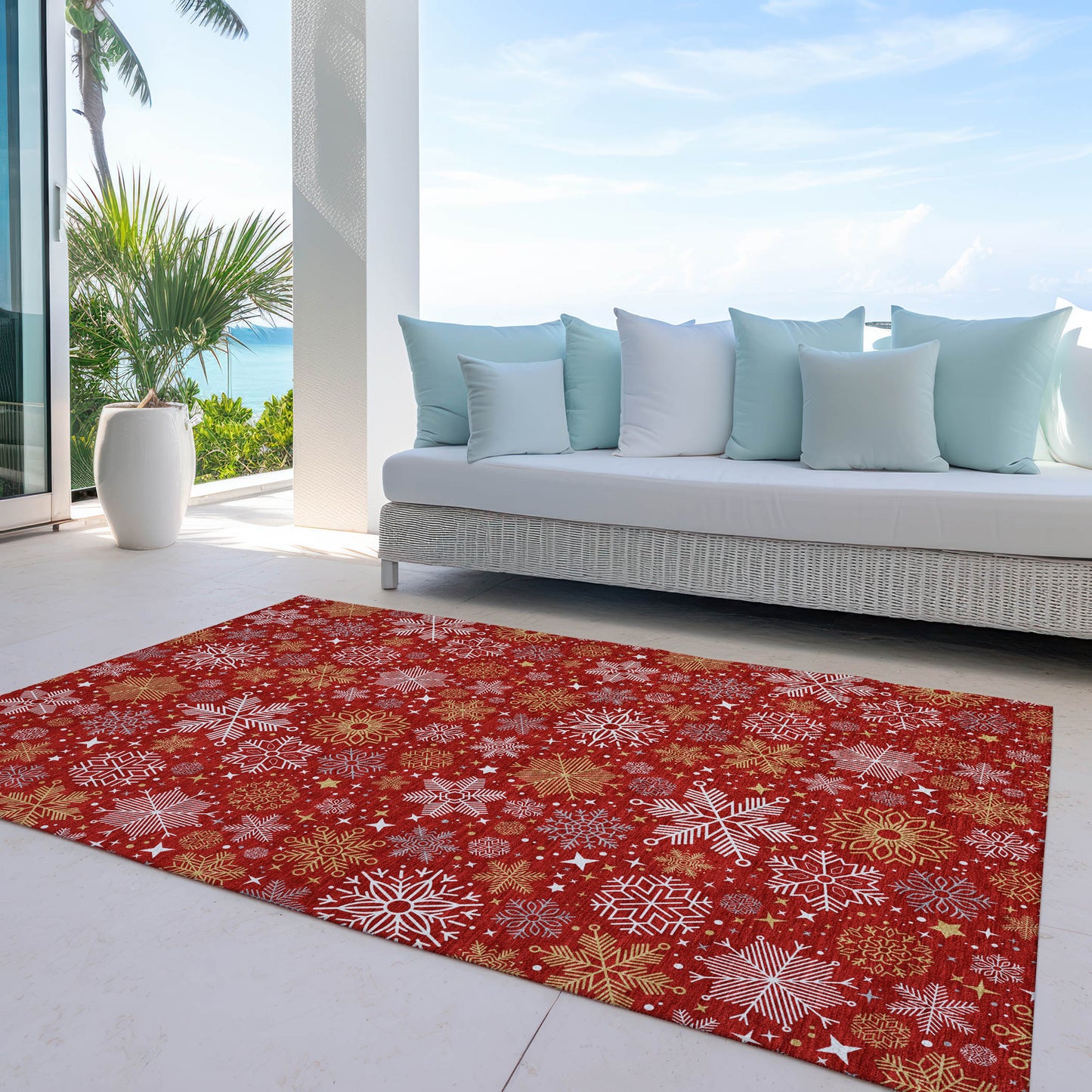 Dalyn Rugs Wonderland  Red  Holiday