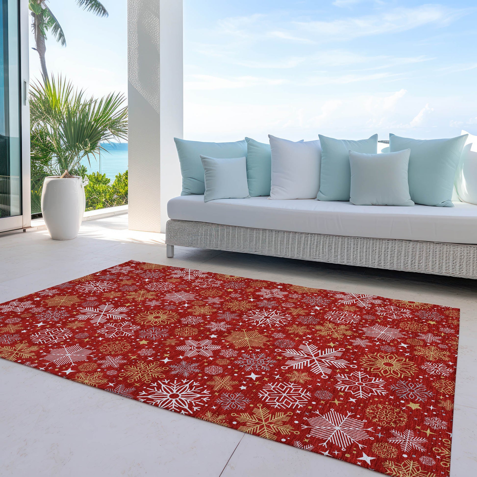 Dalyn Rugs Wonderland  Red  Holiday
