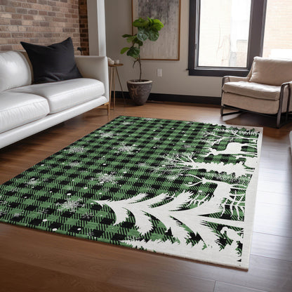 Dalyn Rugs Wonderland  Green  Holiday