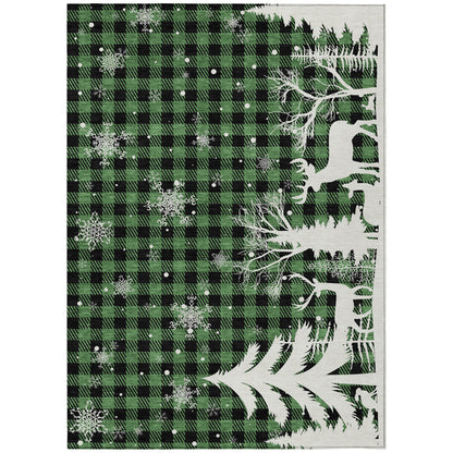 Dalyn Rugs Wonderland  Green  Holiday