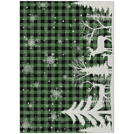 Dalyn Rugs Wonderland  Green  Holiday