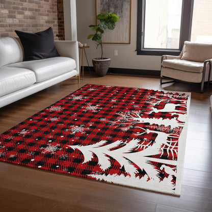 Dalyn Rugs Wonderland  Red  Holiday