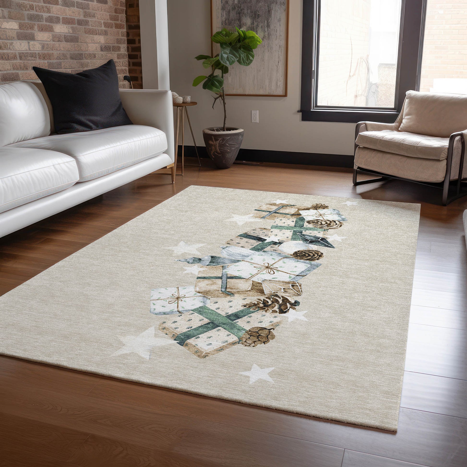 Dalyn Rugs Wonderland  Beige  Holiday