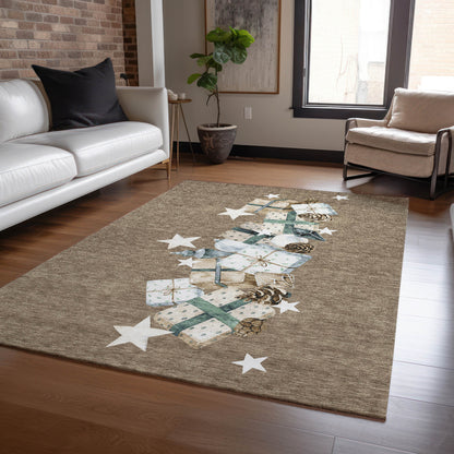 Dalyn Rugs Wonderland  Brown  Holiday