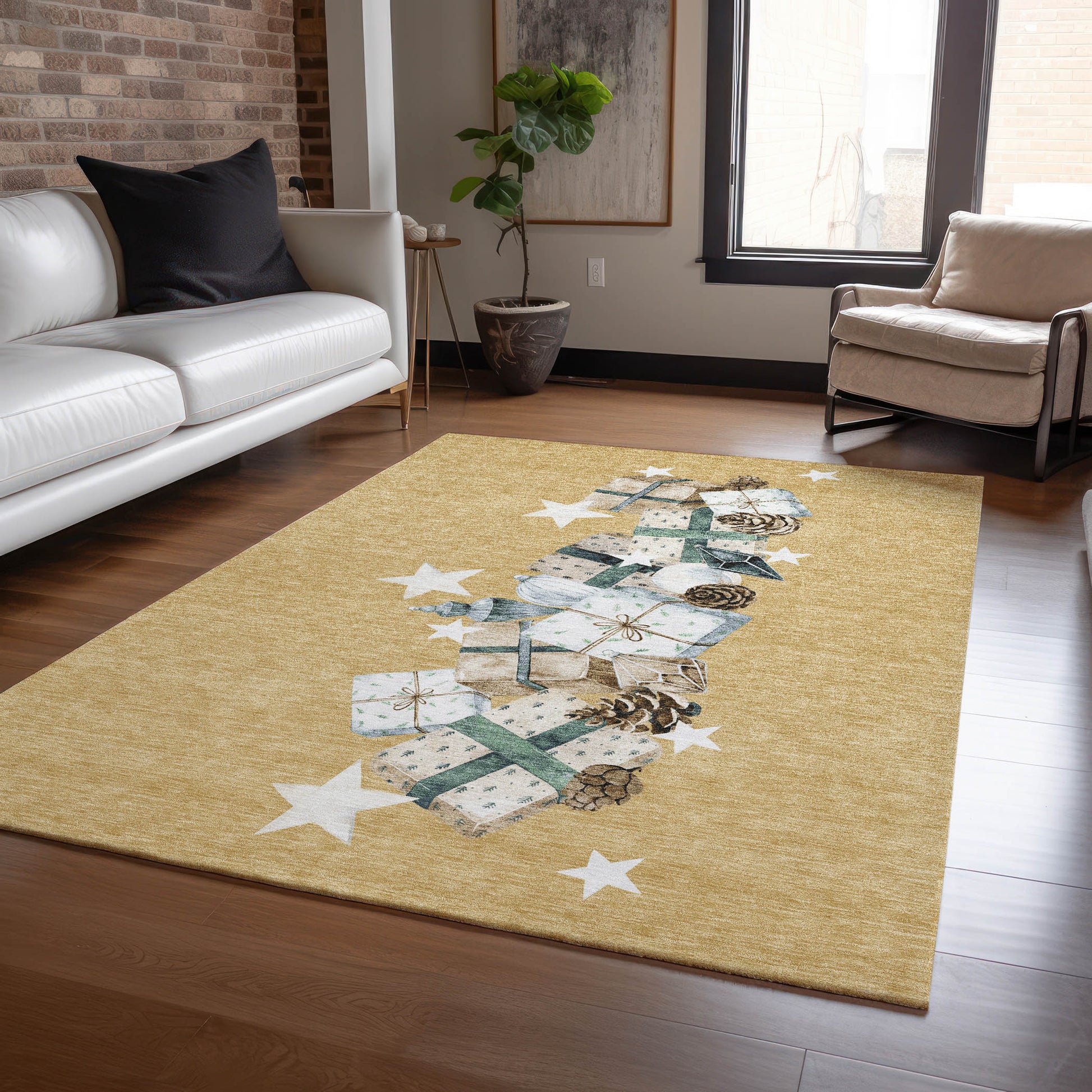 Dalyn Rugs Wonderland  Gold  Holiday