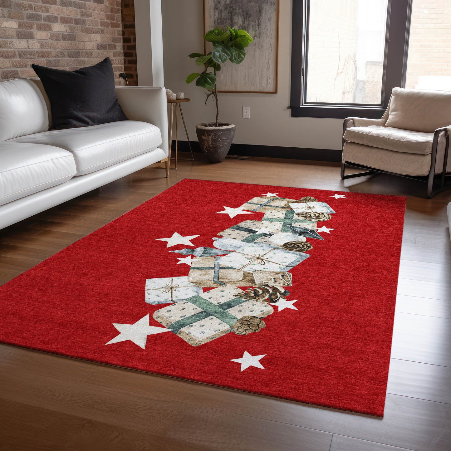 Dalyn Rugs Wonderland  Red  Holiday