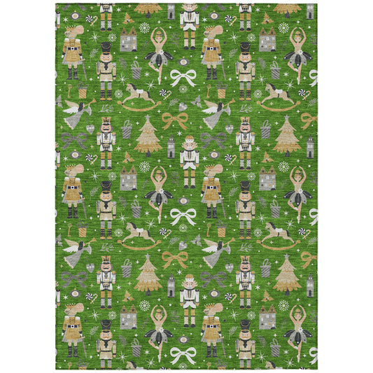 Dalyn Rugs Wonderland  Green  Holiday