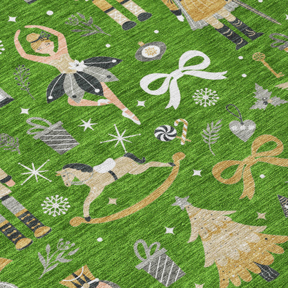 Dalyn Rugs Wonderland  Green  Holiday