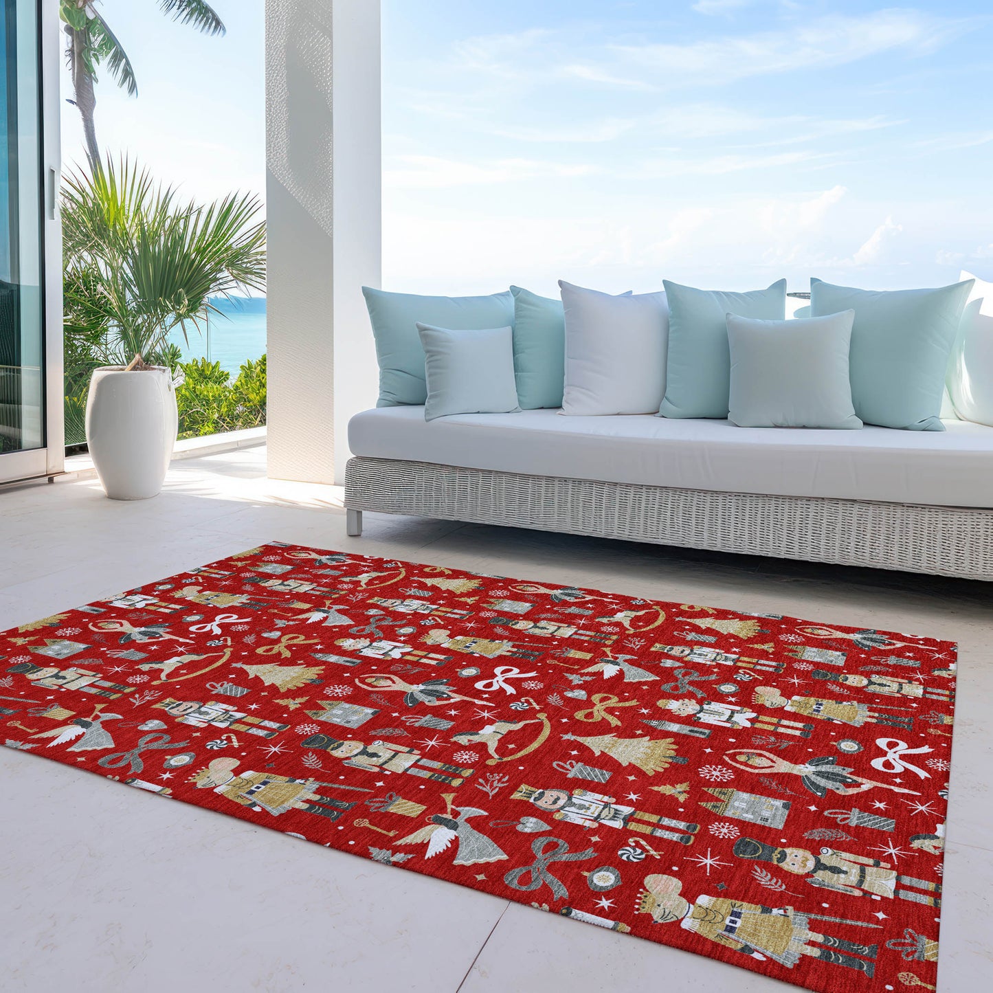 Dalyn Rugs Wonderland  Red  Holiday