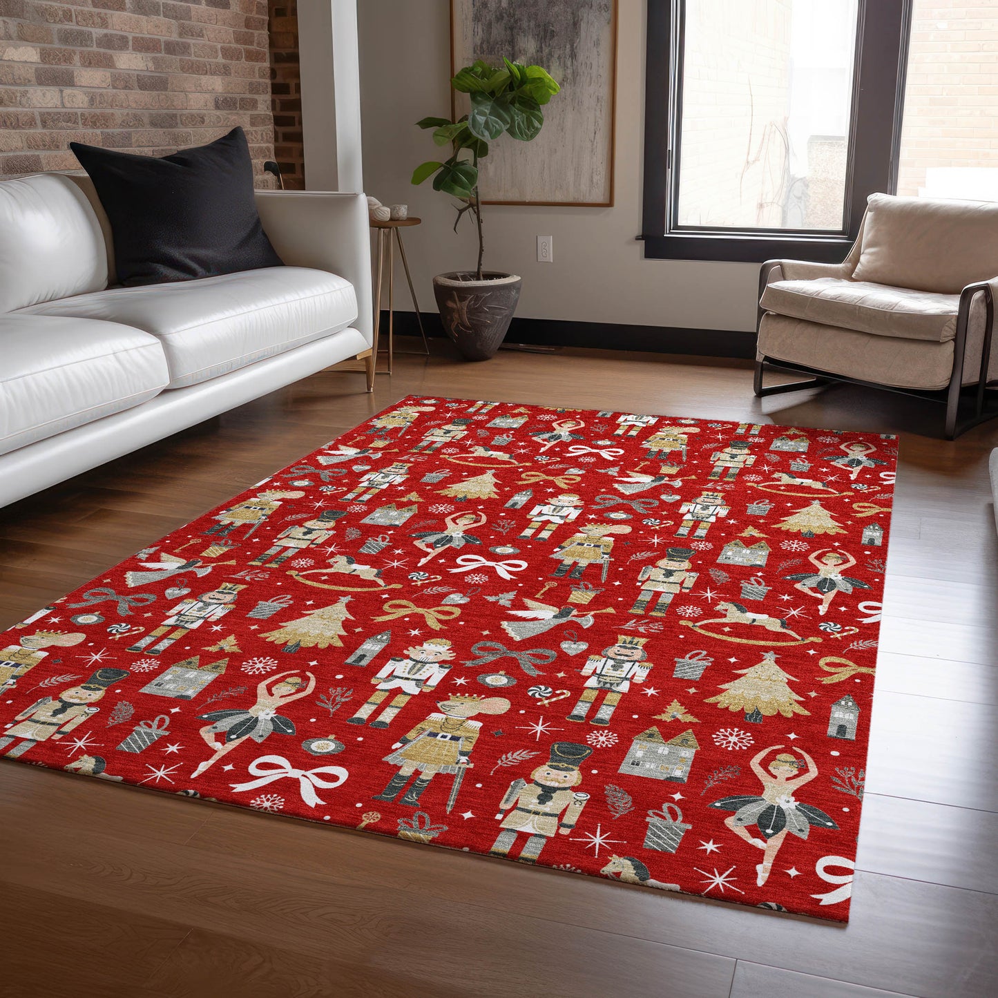 Dalyn Rugs Wonderland  Red  Holiday