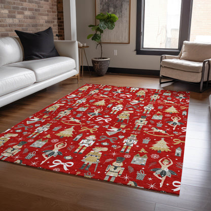 Dalyn Rugs Wonderland  Red  Holiday