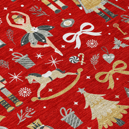 Dalyn Rugs Wonderland  Red  Holiday