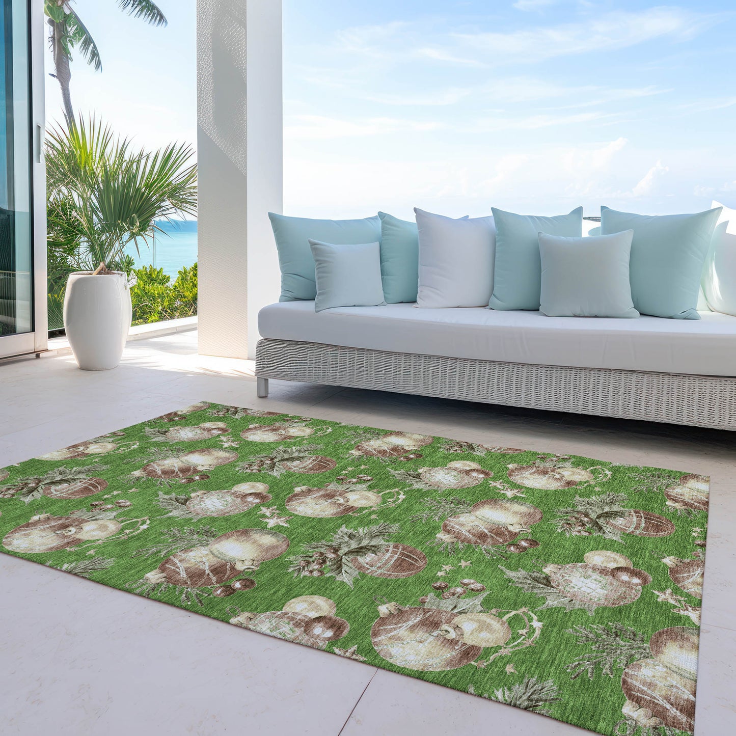 Dalyn Rugs Wonderland  Green  Holiday