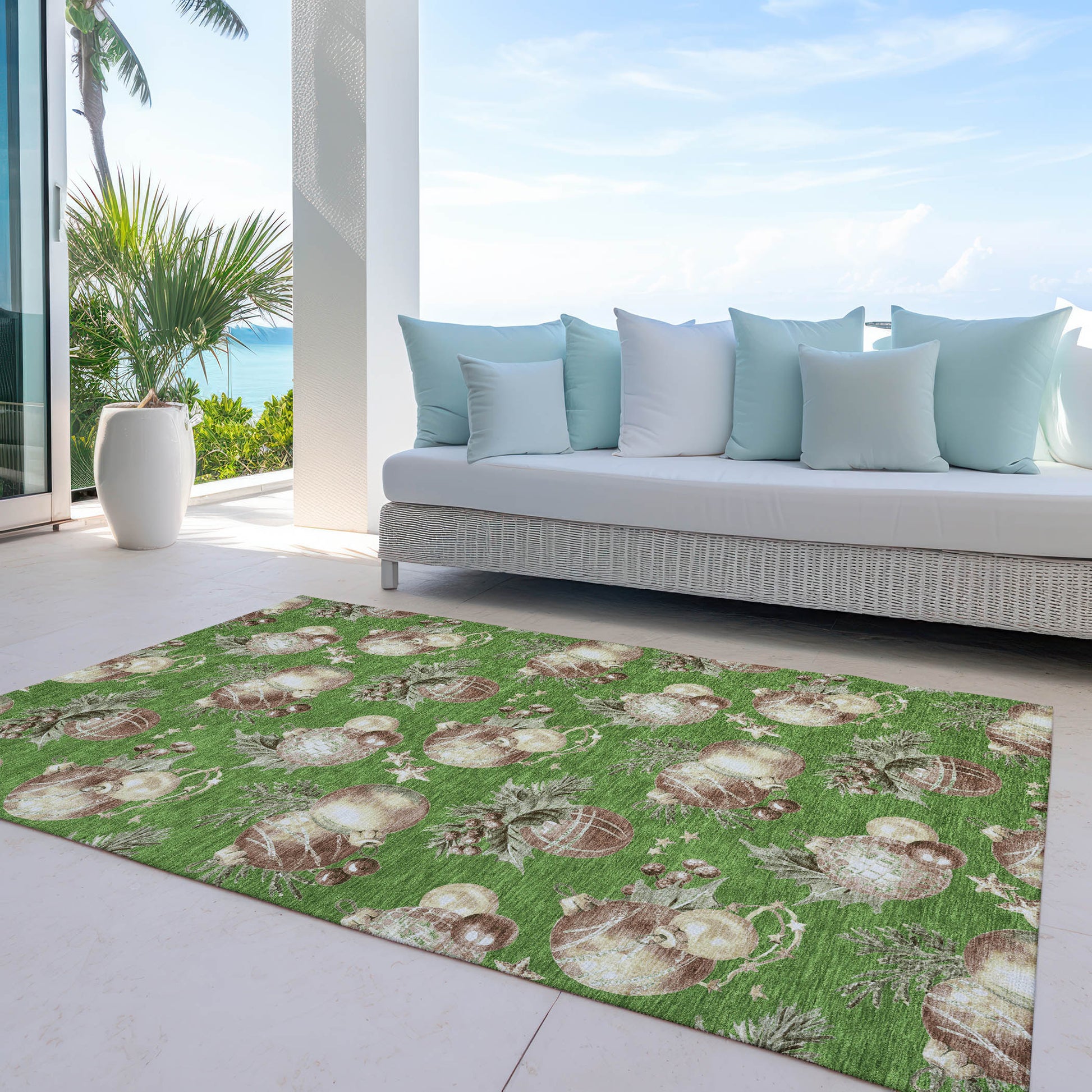 Dalyn Rugs Wonderland  Green  Holiday