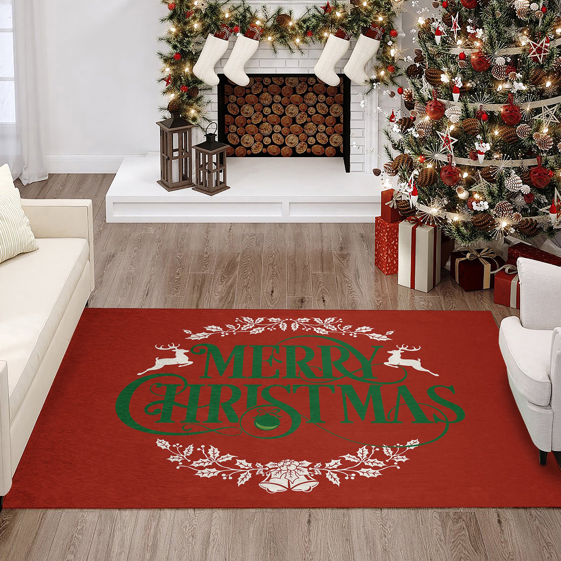 Dalyn Rugs Wonderland  Red  Holiday