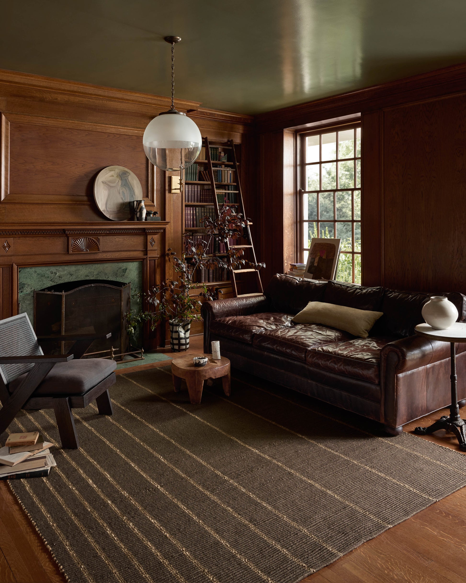 Leanne Ford x Loloi Weatherstaff  Espresso Natural Contemporary