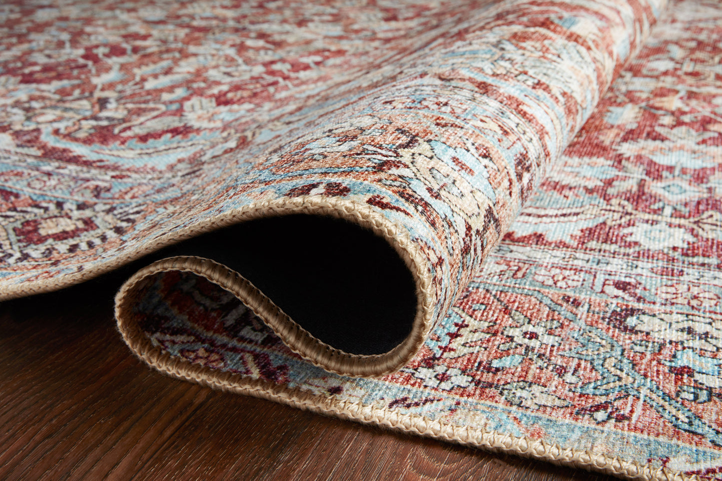 Loloi II Wynter  Tomato Teal Traditional