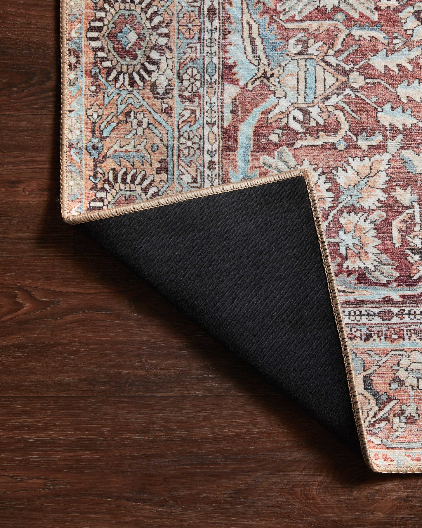 Loloi II Wynter  Tomato Teal Traditional