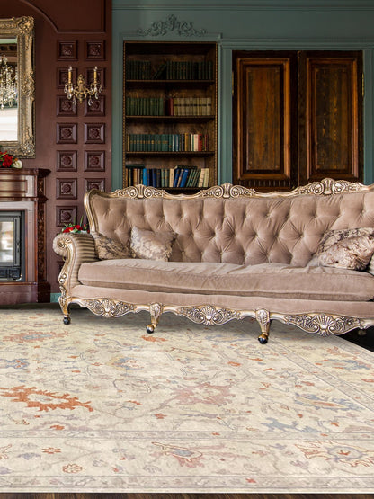 Artisan Julie Beige Traditional Knotted Rug - Rugs - Artisan - Atlanta Designer Rugs