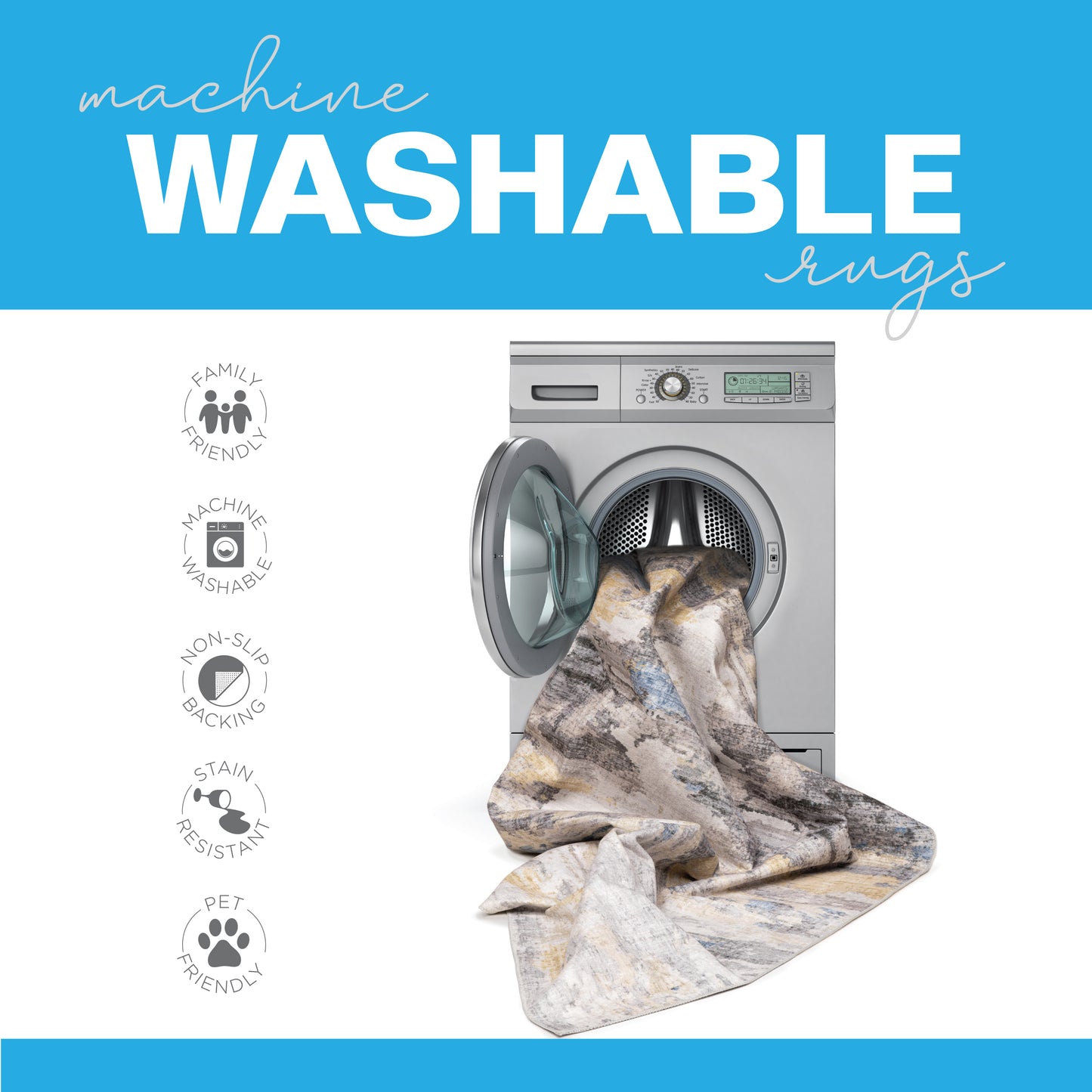 Oriental Weavers Fiji  Pink Blue Tropical