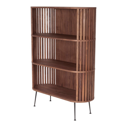 Moes Home Bookshelves Henrich Brown Mid-Century Modern Furniture