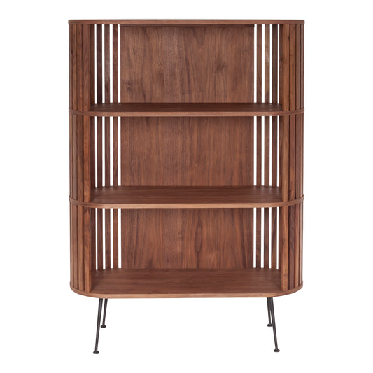 Moes Home Bookshelves Henrich Brown Mid-Century Modern Furniture