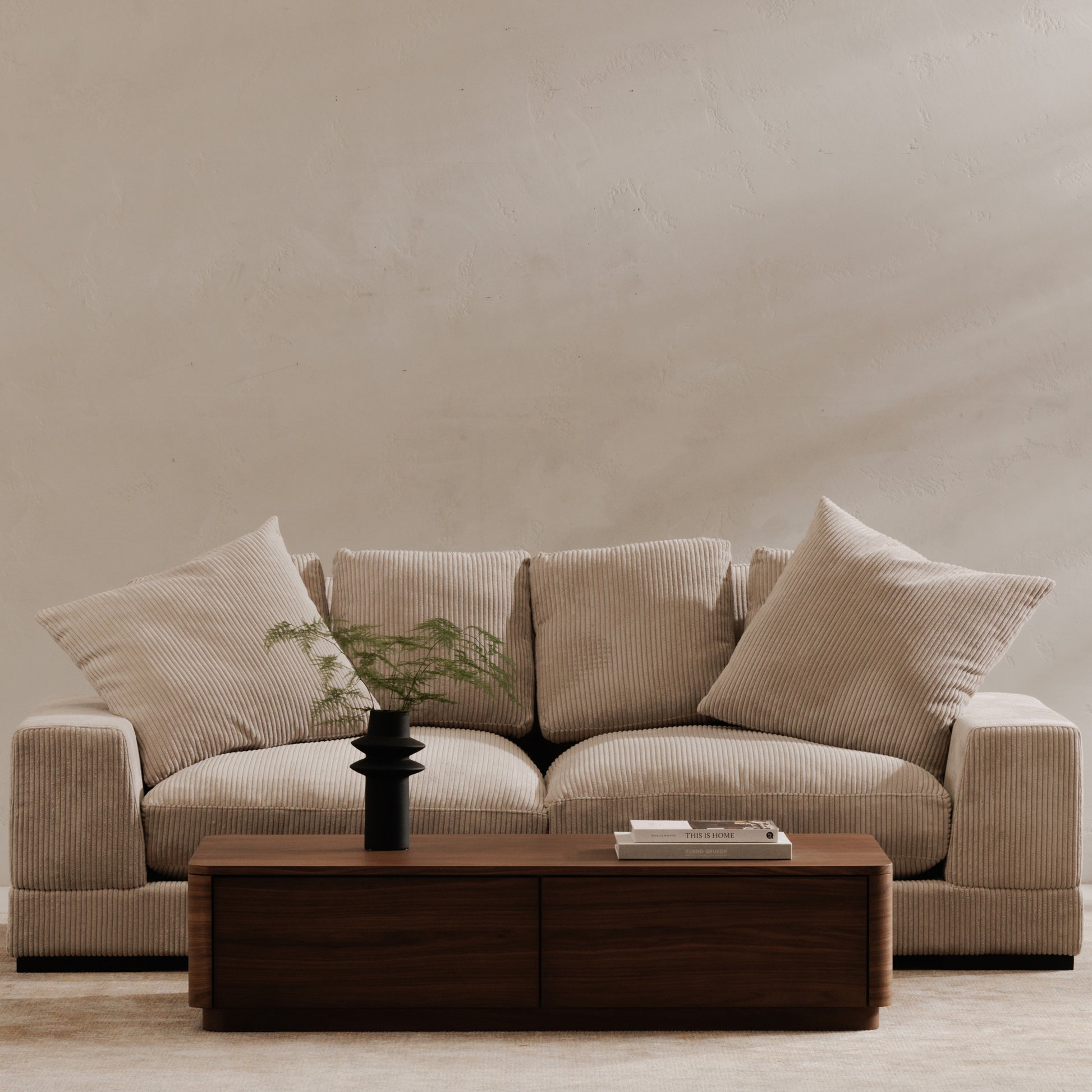 Moes Home Coffee Tables Round Off Brown Scandinavian Furniture