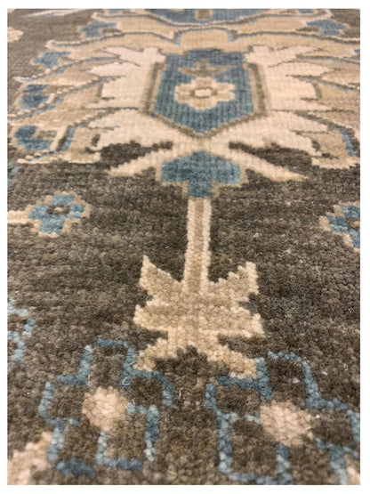 Artisan Cameron Charcoal Ivory Traditional Knotted Rug - Rugs - Artisan - Atlanta Designer Rugs