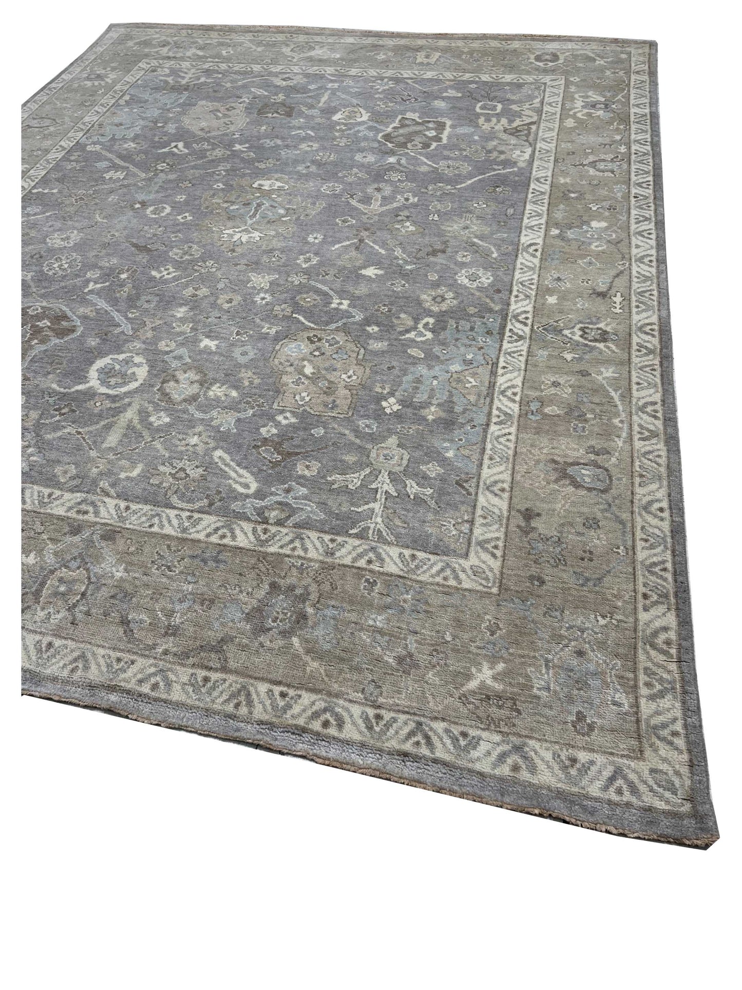 Artisan Julie Escape Grey Beige Transitional Knotted Rugs