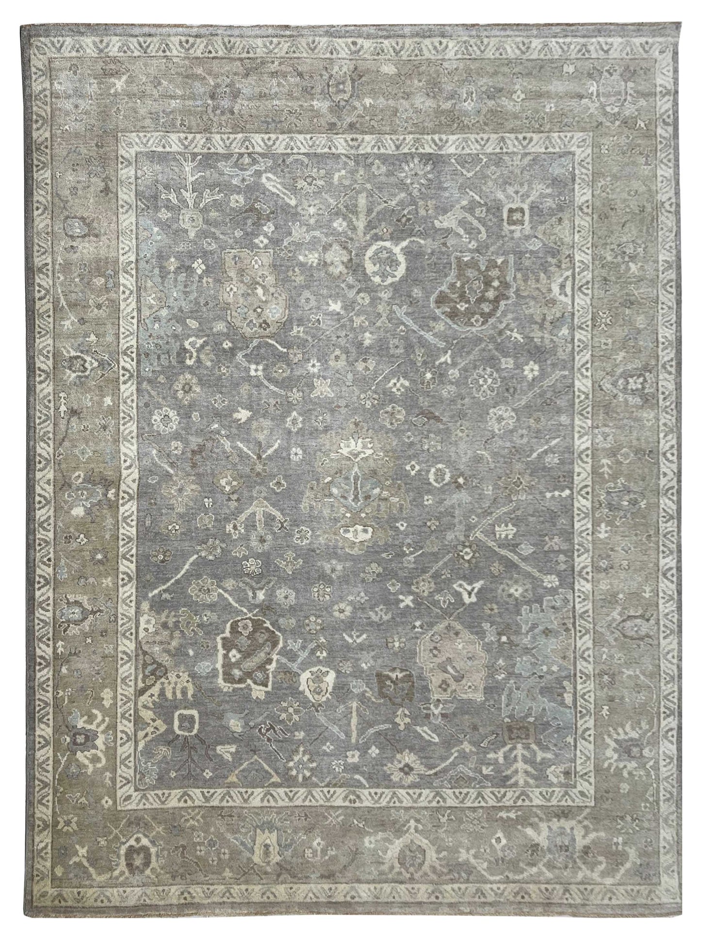 Artisan Julie Escape Grey Beige Transitional Knotted Rugs