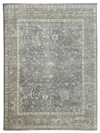Artisan Julie Escape Grey Beige Transitional Knotted Rugs