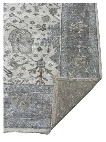 Artisan Julie Ivory Green Smoke Transitional Knotted Rugs
