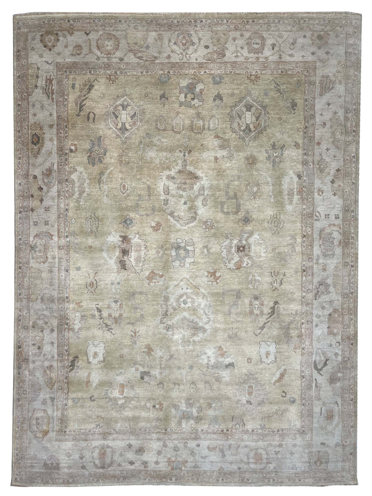 Artisan Julie Gold Beige Transitional Knotted Rugs