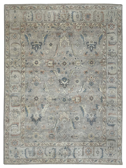 Artisan Julie Fog Grey Silver Transitional Knotted Rugs