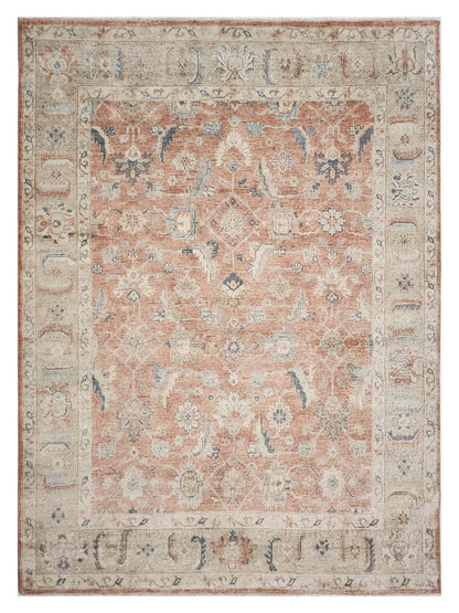Artisan Julie Rust Beige Traditional Knotted Rug - Rugs - Artisan - Atlanta Designer Rugs