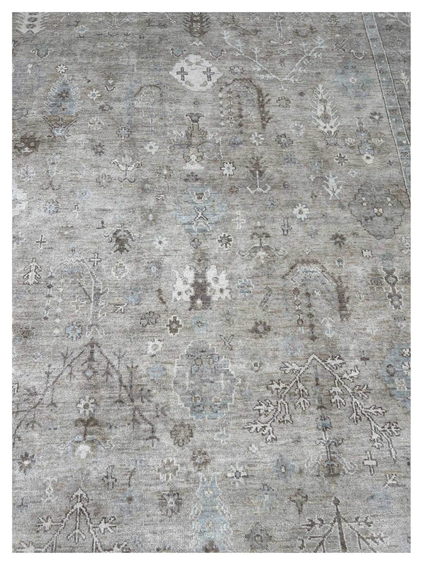Artisan Julie Beige Sage Green Transitional Knotted Rugs