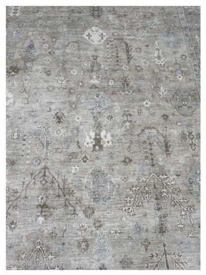 Artisan Julie Beige Sage Green Transitional Knotted Rugs