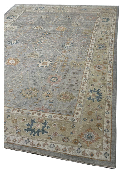 Artisan Julie Sage Green Gold Traditional Knotted Rug - Rugs - Artisan - Atlanta Designer Rugs