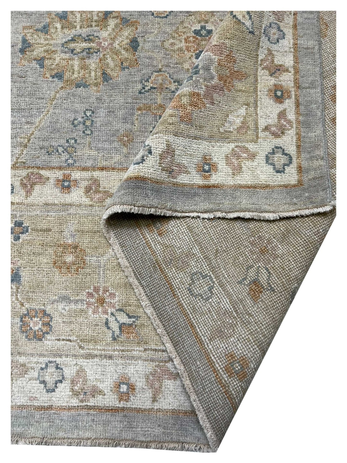 Artisan Julie Sage Green Gold Traditional Knotted Rug - Rugs - Artisan - Atlanta Designer Rugs
