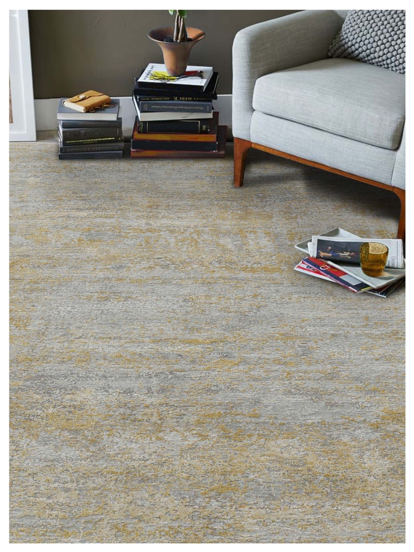 Limited Zelma WI - 464 GOLD Transitional Knotted Rug - Rugs - Limited - Atlanta Designer Rugs
