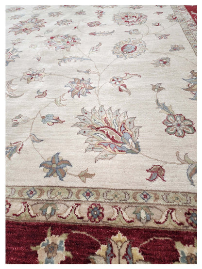 Artisan Zara Beige Red Traditional Knotted Rug - Rugs - Artisan - Atlanta Designer Rugs